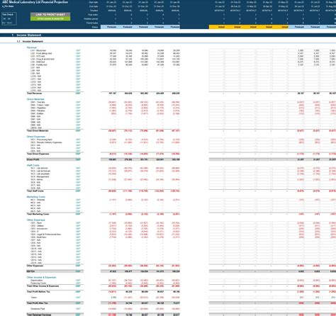 laboratory financial statements